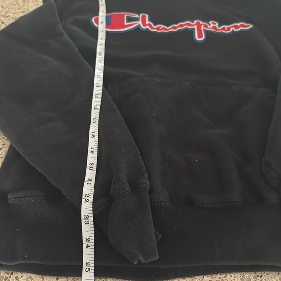 CHAMPION Men's Reverse Weave Pullover Hoodie Script Logo Black Medium - Picture 6 of 9